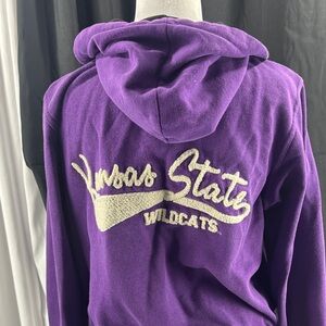 Purple Hooded Button-Up Jacket